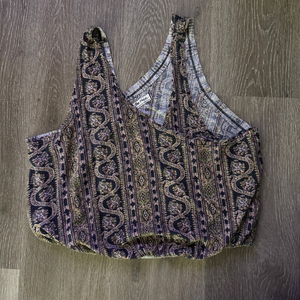 We The Free People Your Twisted Top V-Neck Blouson Tank Top XS OB1645822